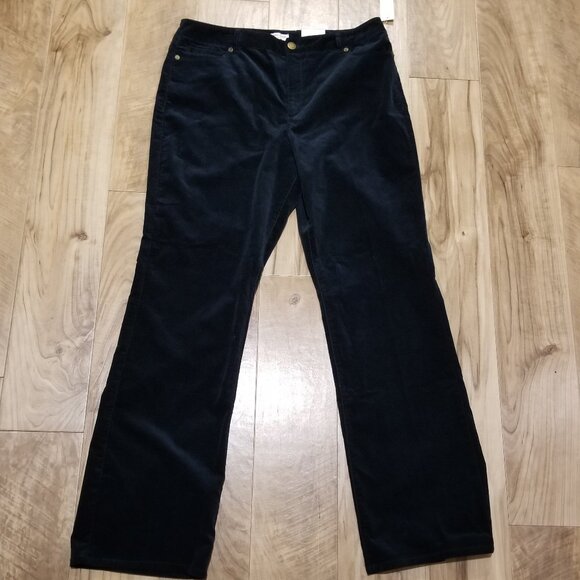 Nwt Coldwater Creek Green Corduroy Pants 14 Womens Natural Fit Bootcut 35x32.5 - Picture 4 of 12
